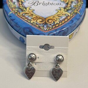 BRIGHTON Silver Heart Dangle Earrings